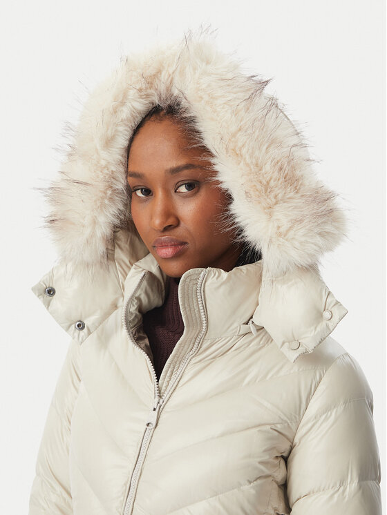 Hetregó Hetregó Pūkinė striukė Inari 8R624KF 26W004 Kreminė Slim Fit