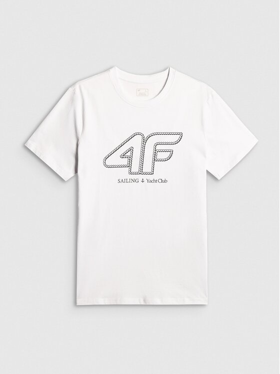 4F 4F T-shirt COMMERCIAL Bianco Regular Fit