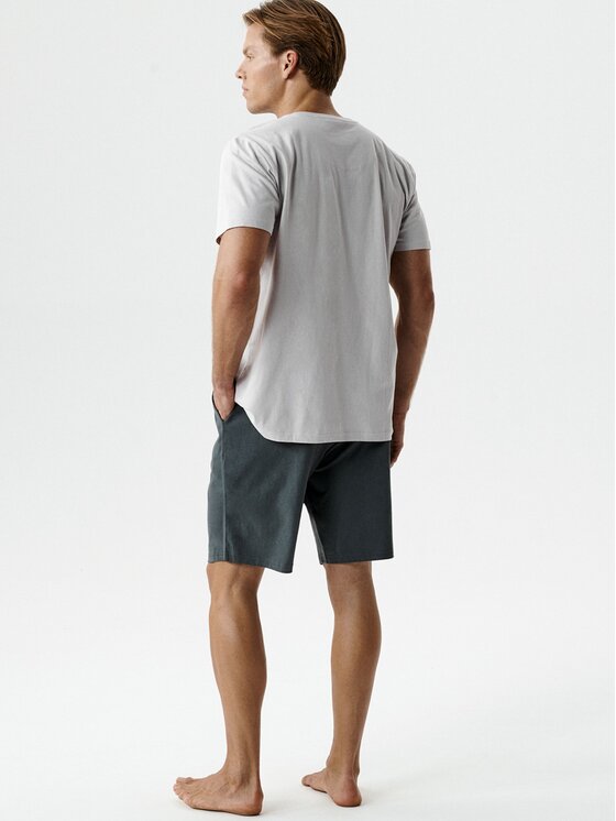 Atlantic Atlantic Piżama Palm Szary Regular Fit