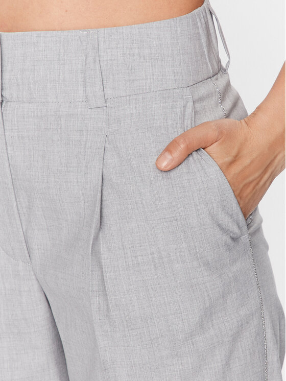 Peserico Peserico Hlače P04816V Siva Regular Fit