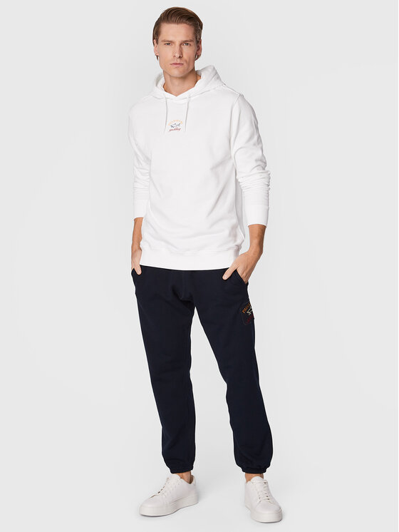 Felpa 12311859 Bianco Relaxed Fit