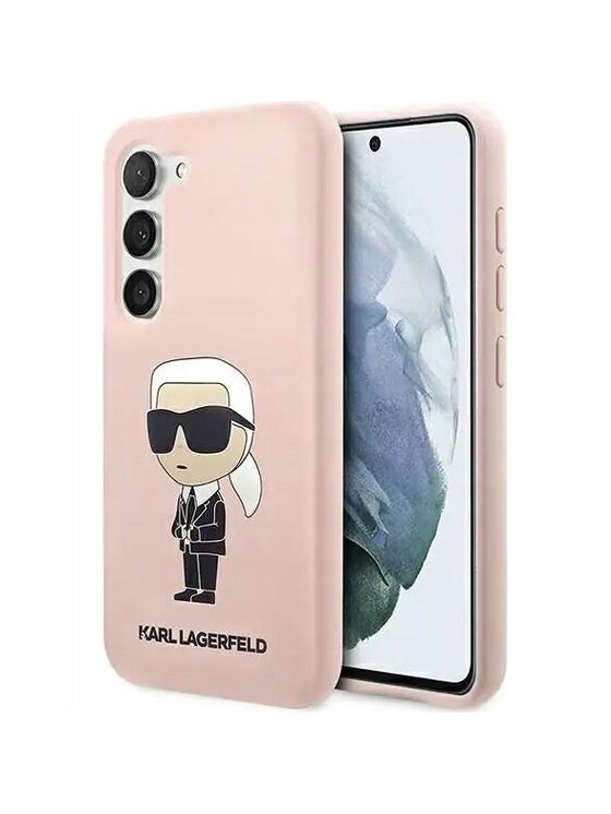 Etui na telefon KARL LAGERFELD, Różowe złocenie, Silicone Ikonik