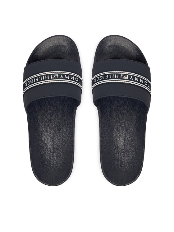 Tommy Hilfiger Tommy Hilfiger Klapki Logo Tape Webbing FW0FW09359 Granatowy