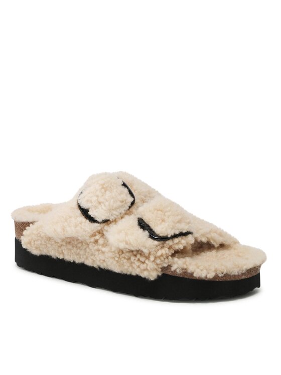 Birkenstock Birkenstock Şlapi Arizona Big Buckle Shearling 1017642 Bej