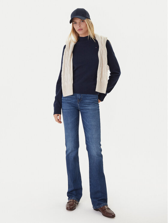 Tommy Hilfiger Tommy Hilfiger Pulover WW0WW47468 Mornarsko modra Regular Fit