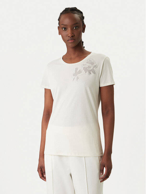 Liu Jo Sport Tricou TA6155 JS923 Écru Regular Fit