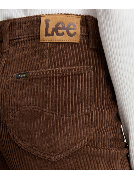 Lee Lee Spodnie materiałowe 112385905 Brązowy Relaxed Fit