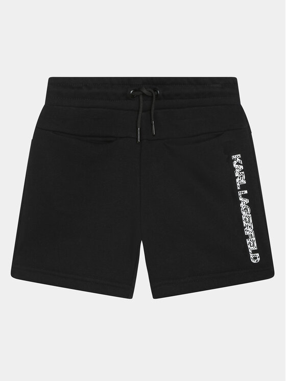 Karl Lagerfeld Kids Karl Lagerfeld Kids Športne kratke hlače Z30025 D Črna Regular Fit