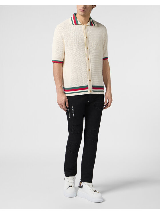 PHILIPP PLEIN PHILIPP PLEIN Polokošile 30482 Bílá Regular Fit