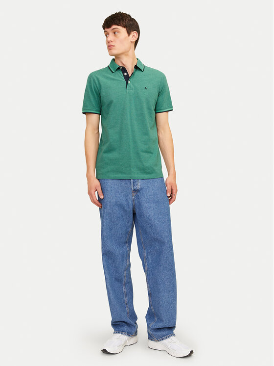 Jack & Jones Jack & Jones Polokošile Paulos 12136668 Zelená Slim Fit