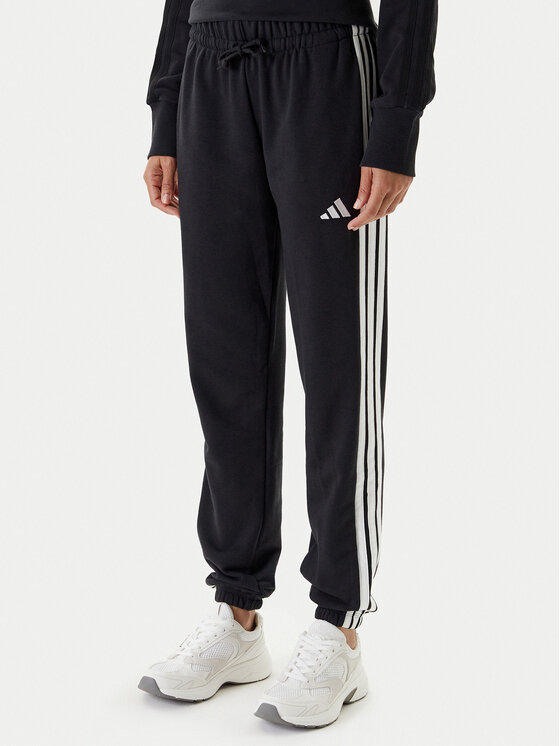adidas adidas Pantaloni trening Essentials 3-Stripes JD5302 Negru Regular Fit