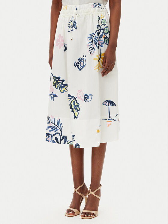 Marella Marella Gonna a trapezio Zambia 2513101072200 Bianco Regular Fit