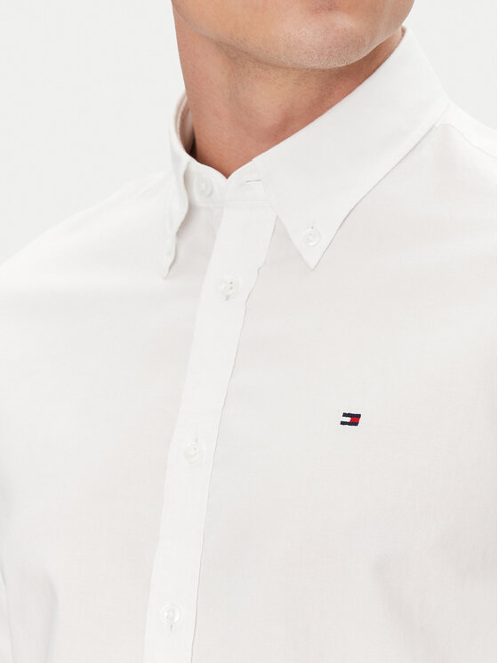 Tommy Hilfiger Tommy Hilfiger Marškiniai MW0MW38658 Balta Slim Fit