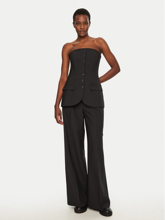 Herskind Herskind Palazzo hlače Kelly 5405134 Siva Wide Leg
