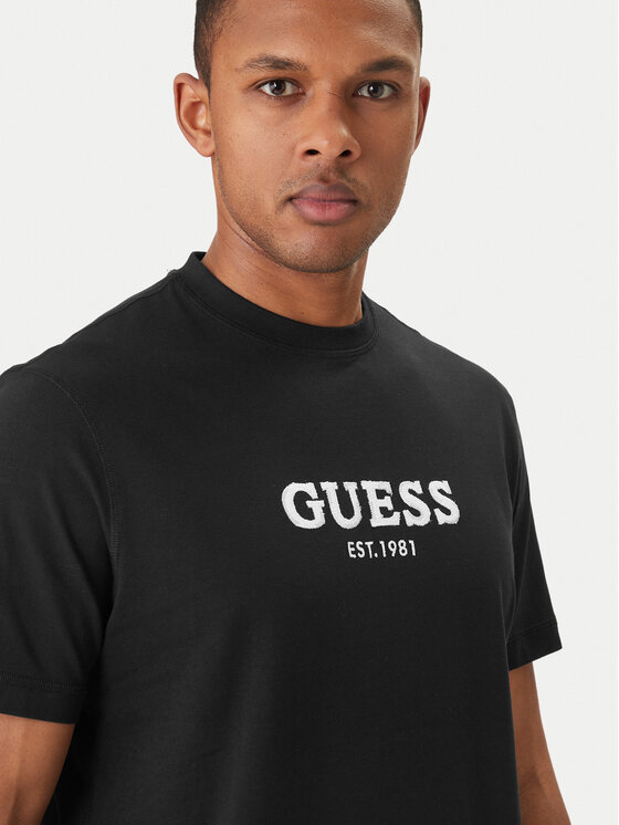 Guess Guess T-Shirt M6GI16 K3032 Czarny Regular Fit
