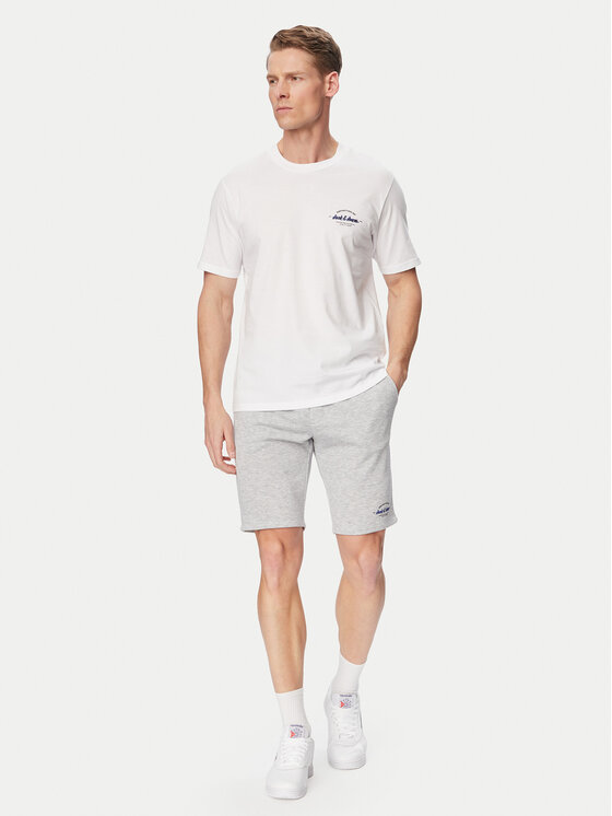 Jack & Jones Jack & Jones Set tricou și pantaloni scurți Brandon 12298184 Alb Regular Fit
