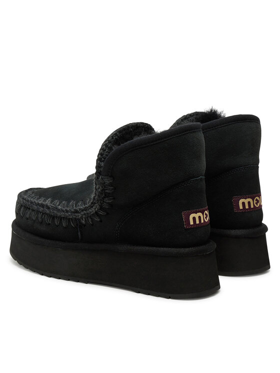 Mou Mou Μπότες Χιονιού Mini Eskimo Platform Boot FW681000A Μαύρο