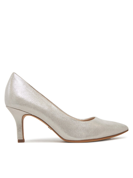 Pantofi cu toc subțire Tamaris 1-22434-41 Argintiu