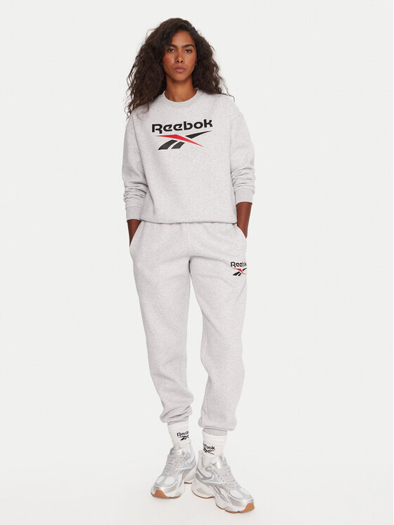 Reebok Reebok Majica dugih rukava RK25169CCW Siva Regular Fit