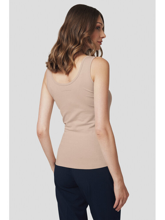 Lancerto Lancerto Top Cynthia TS073225000003 Beżowy Slim Fit