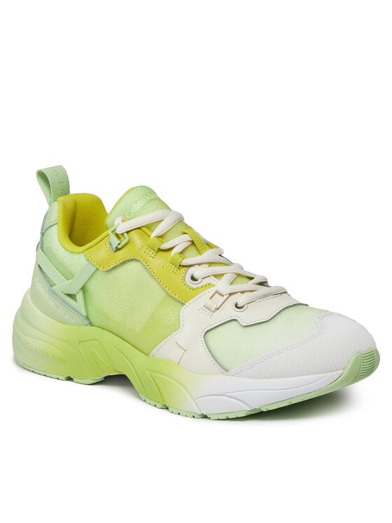 Calvin Klein Jeans Calvin Klein Jeans Снікерcи Retro Tennis Low Lace Mix Ml Sat YW0YW01307 Зелений