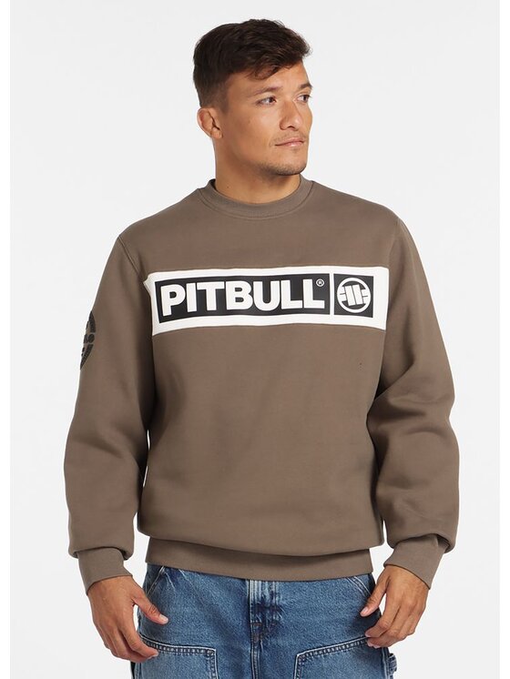 PITBULL PITBULL Bluza Bluza męska Sherwood S Brązowy Regular Fit