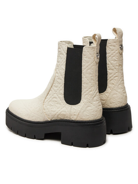 Guess Guess Členková obuv s elastickým prvkom Shuze FLTSHU FAL10 Biela
