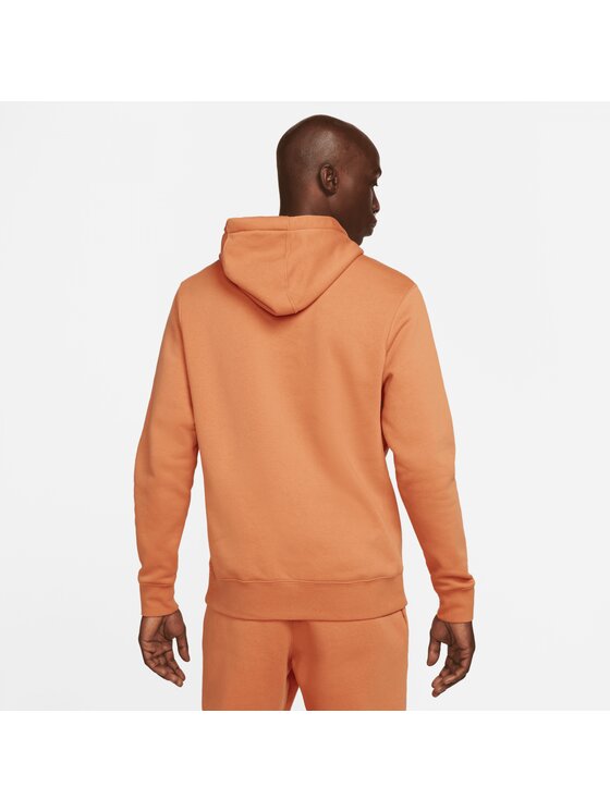Nike Felpa Sportswear Club Fleece Arancione Regular Fit Modivo