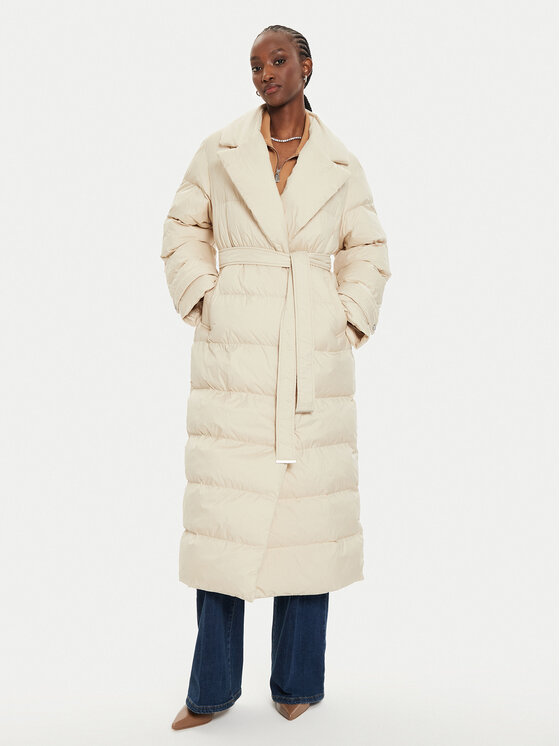 PINKO PINKO Ziemas jaka Taccuino 103829 A0L5 Écru Regular Fit