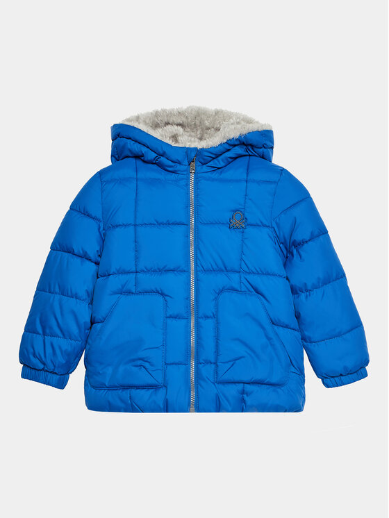 United Colors Of Benetton Geacă din puf 2WU0GN01R Albastru Regular Fit