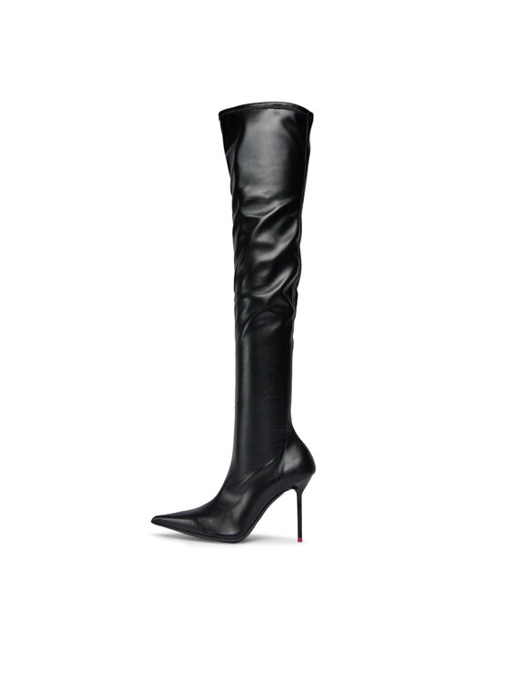 PINKO PINKO Μπότες πάνω από το γόνατο Lully Cruissard Al 23-24 BLKS1 102030 A18W Μαύρο