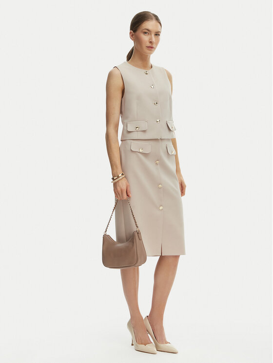 Rinascimento Rinascimento Костюмний жилет CFC0128265003 Бежевий Slim Fit