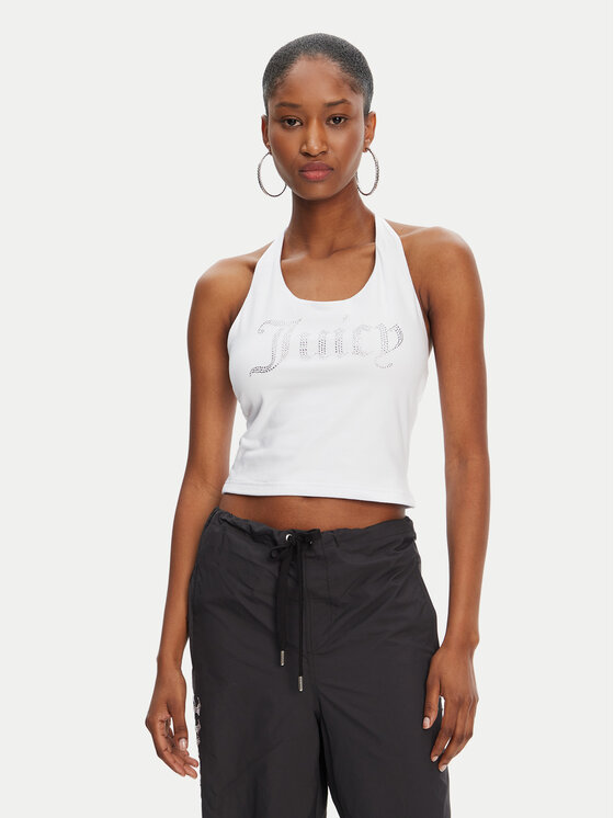 Juicy Couture Juicy Couture Top Tied JCWCT125306 Alb Slim Fit
