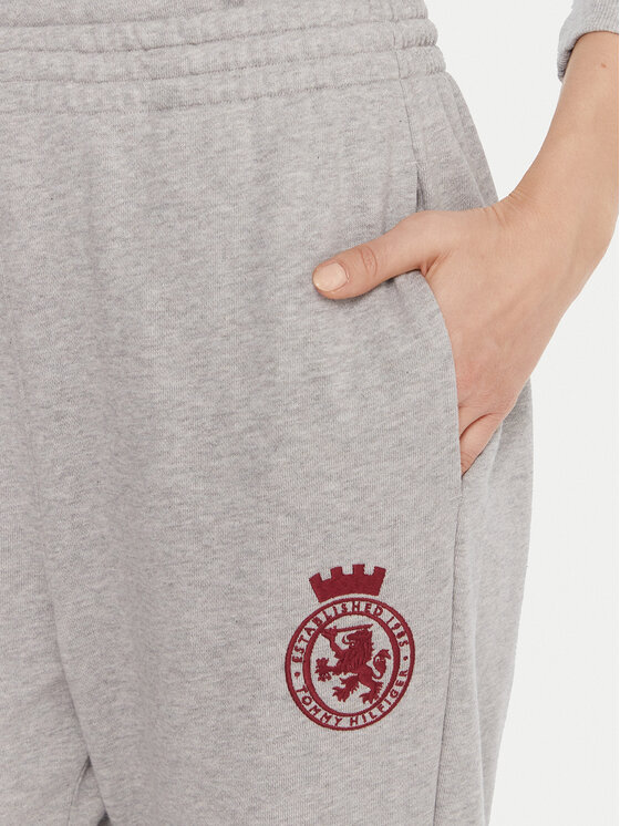 Tommy Hilfiger Tommy Hilfiger Teplákové nohavice UW0UW06081 Sivá Wide Leg