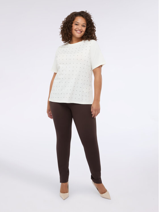 Fiorella Rubino Fiorella Rubino T-Shirt G03FL008876N011 Biały Regular Fit