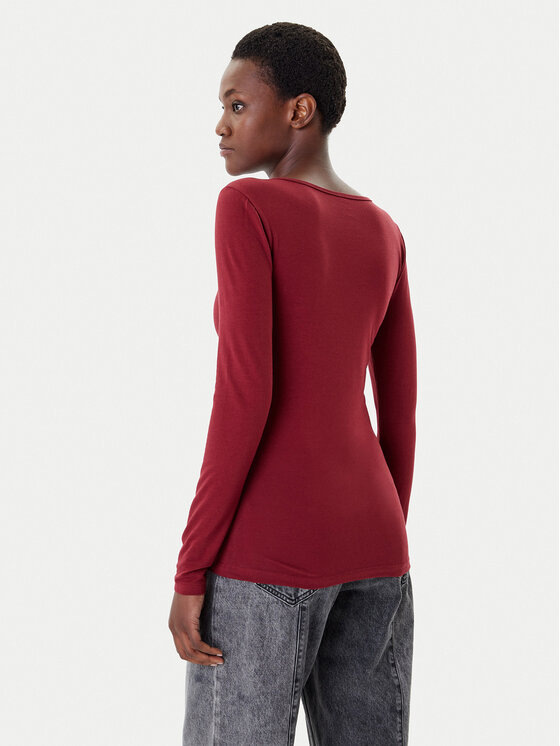 ONLY ONLY Bluse Live Love 15204712 Dunkelrot Stretch Fit