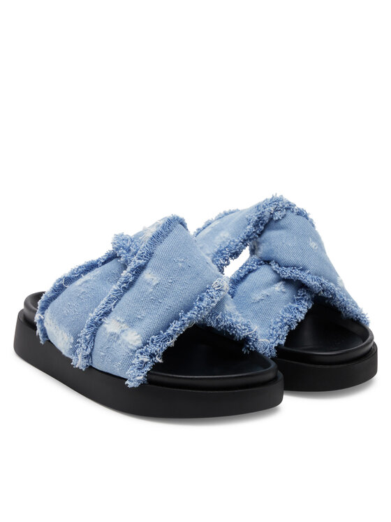Inuikii Inuikii Şlapi Soft Crossed Jeans 70104-142 Albastru celest