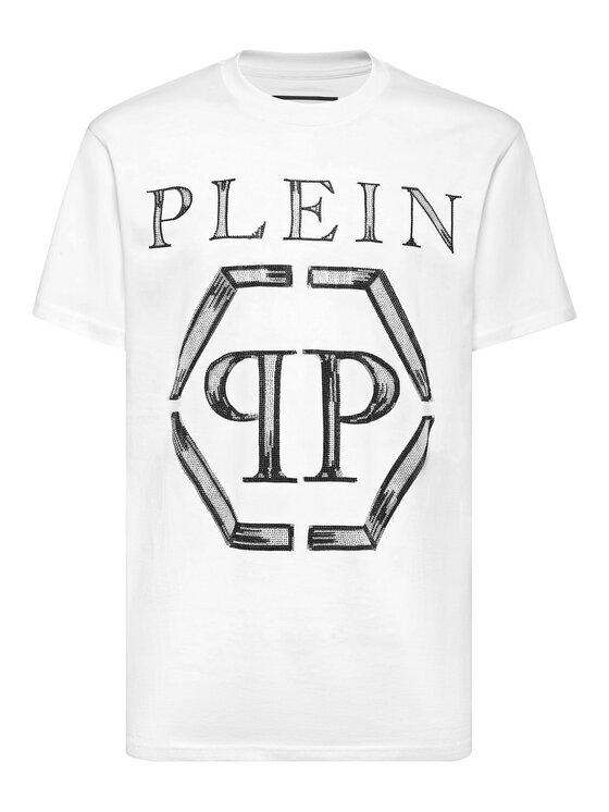 PHILIPP PLEIN PHILIPP PLEIN T-Shirt 24645 Biały Regular Fit