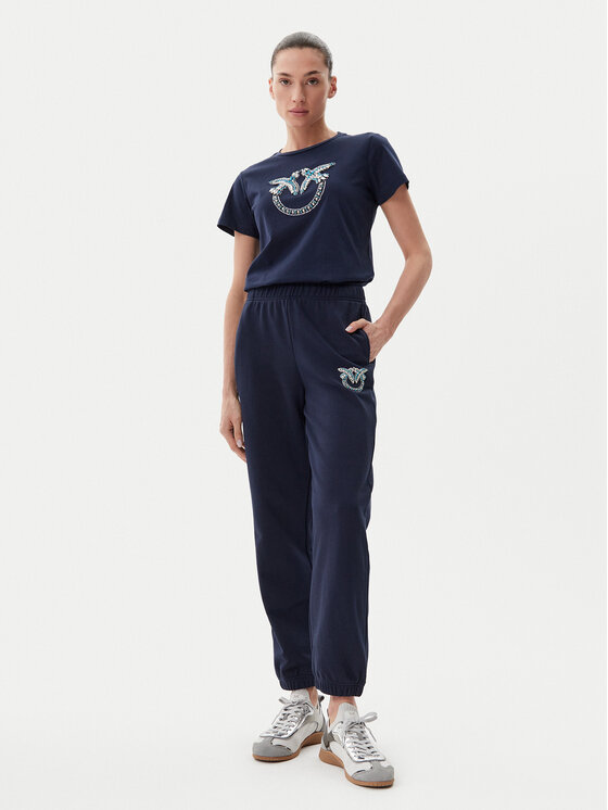 PINKO PINKO Donji dio trenerke Plumcake 104790 A2G8 Tamnoplava Regular Fit