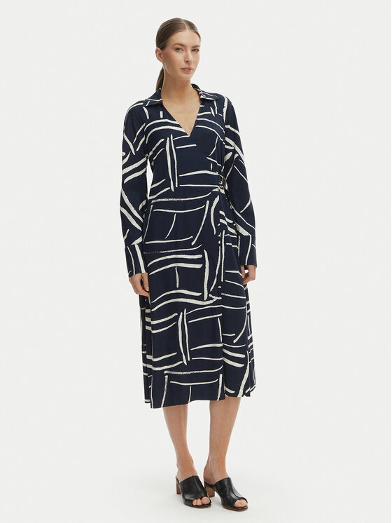 Tommy Hilfiger Rochie de zi WW0WW48934 Bleumarin Relaxed Fit