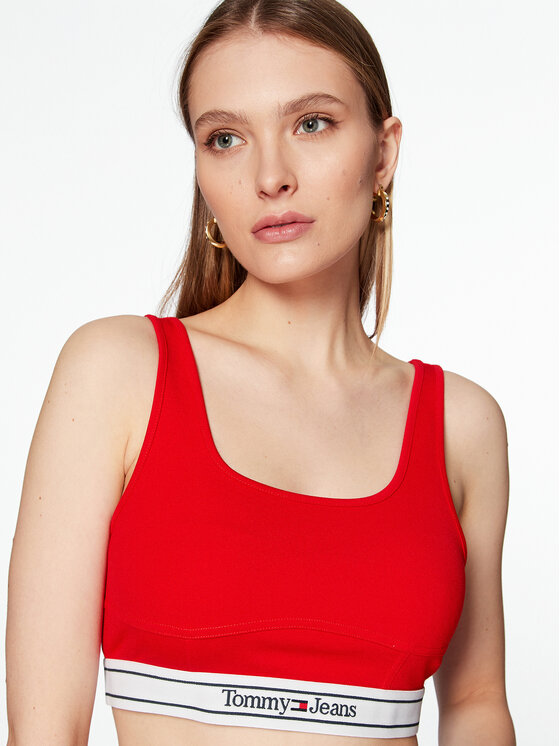 Tommy Jeans Tommy Jeans Top DW0DW15300 Rot Slim Fit