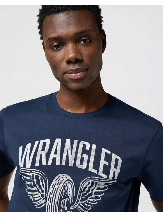 Wrangler Wrangler T-Shirt Americana Tee Niebieski Oversize