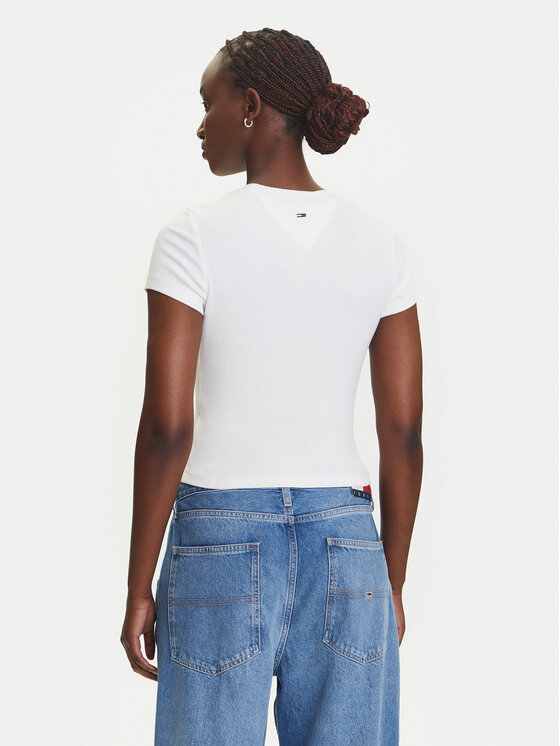 Tommy Jeans Tommy Jeans Футболка DW0DW21421 Écru Slim Fit