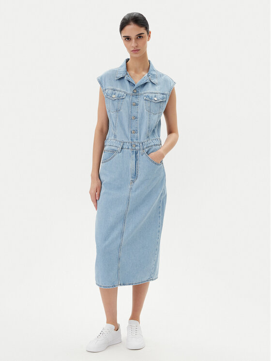 Levi's® Levi's® Džinsinė suknelė Iconic 001WF-0002 Mėlyna Standard Fit