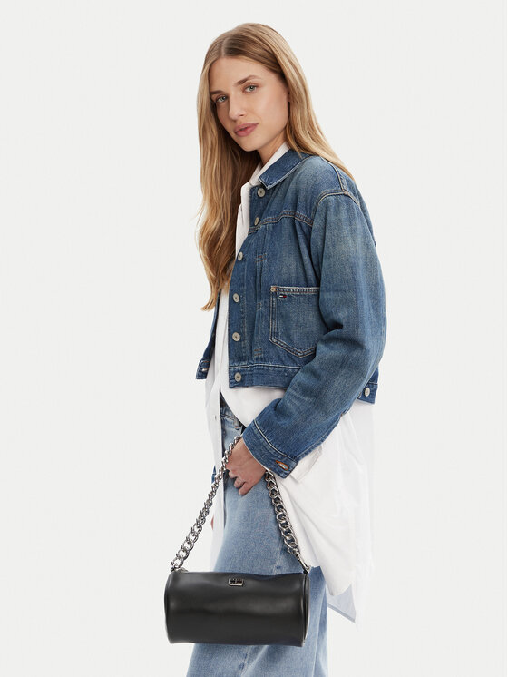 Tommy Jeans Geantă Tjw Chain Shoulder Bag AW0AW17893 Negru