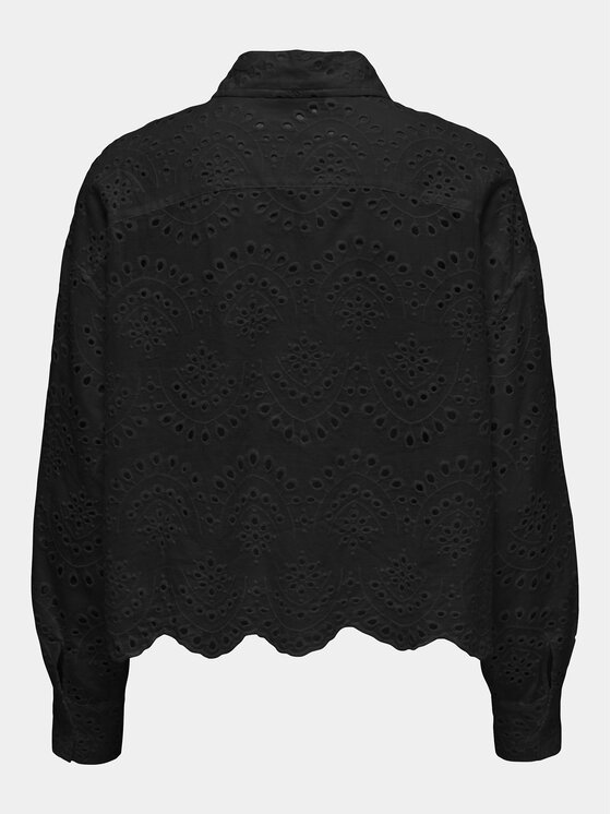 ONLY ONLY Hemd Valais 15269568 Schwarz Loose Fit