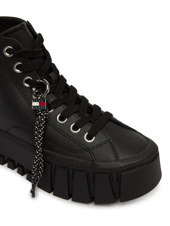 Tommy Jeans Tommy Jeans Sneakersy Tjw Platform Sneaker Leather Mc EN0EN03133 Čierna