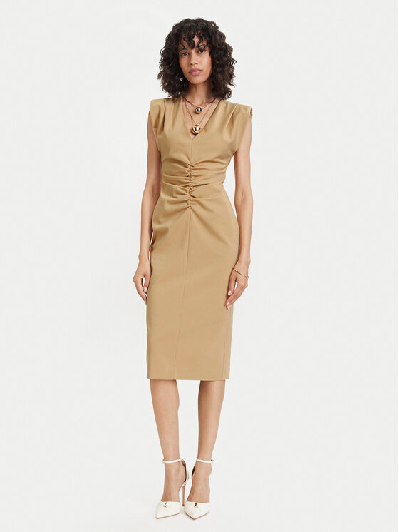 ACCESS FASHION ACCESS FASHION Kokteilinė suknelė 63-3409-162 Smėlio Regular Fit