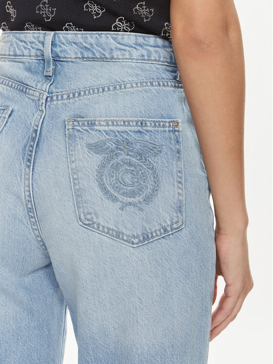 Guess Guess Jeansy W4GA98 D5BO0 Niebieski Palazzo Fit