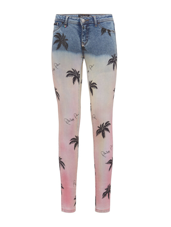 PHILIPP PLEIN PHILIPP PLEIN Jegginsy 22041 Kolorowy Jegging Fit